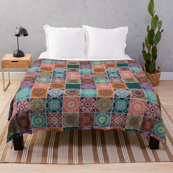 Item preview, Colorful Ceramic Tile Pattern – Hand-drawn Decorative Squares designed and sold by Sally’s art corner .