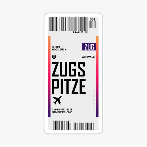 Item preview, zugspitze Sticker designed and sold by TulipaGraphics.