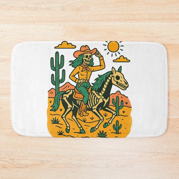 Item preview, Skeleton Cowgirl Riding Skeleton Horse | Wild West designed and sold by Oh, the HORROR!.