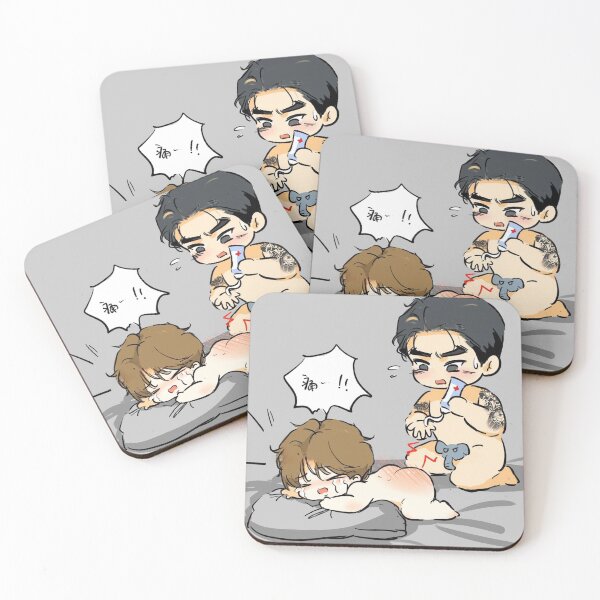 Item preview, Kim Dan Joo Jaekyung Jinx BL Manhwa Boys Love yaoi webtoon cute funny chibi mingwa fujoshi stickers designed and sold by Kpop-Noona.