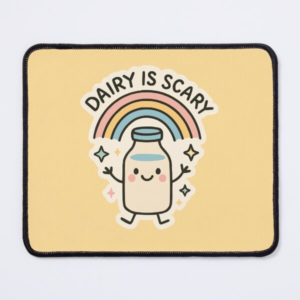 Item preview, Dairy Is Scary Cute Pastel Color Funny Lactose Intolerant designed and sold by thecatcouch.