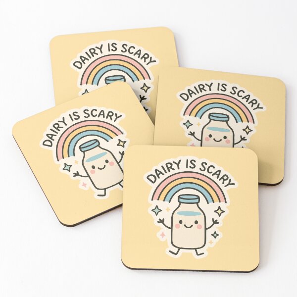 Item preview, Dairy Is Scary Cute Pastel Color Funny Lactose Intolerant designed and sold by thecatcouch.