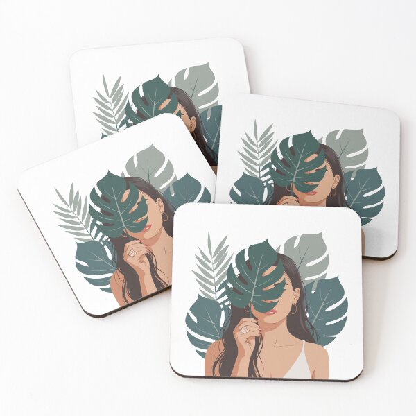 Item preview, Abstract Woman With Monstera Plant designed and sold by CraftyBloom.