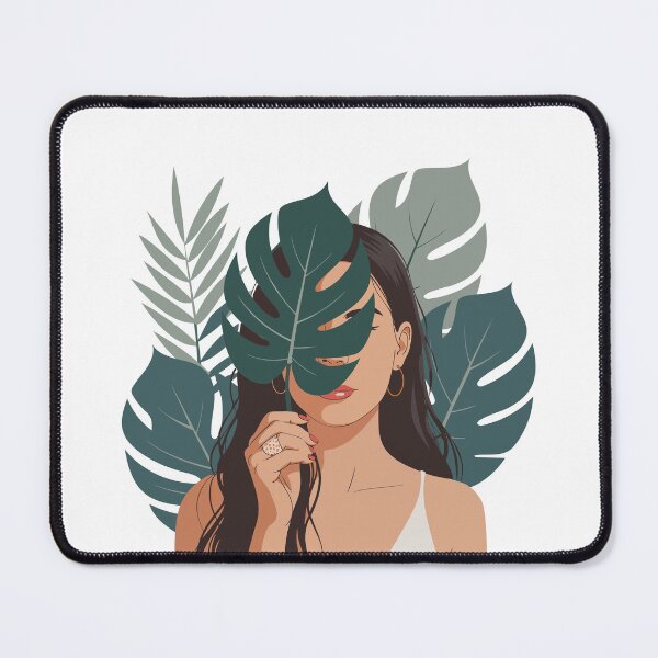 Item preview, Abstract Woman With Monstera Plant designed and sold by CraftyBloom.
