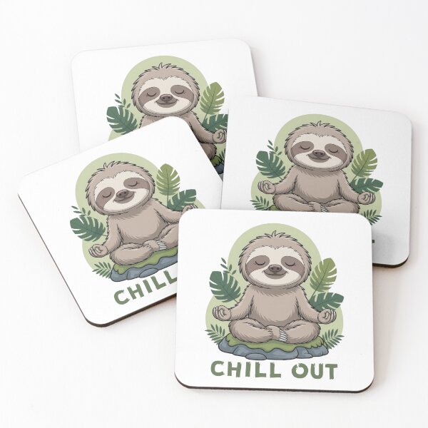 Item preview, Chill out,  Calm down,  Yoga is my spirit animal, Yoga Lover, Sloth and Yoga,  Yoga Lover, gift for yoga lovers designed and sold by KolorellaS.