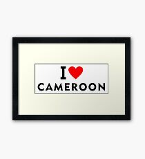 I love Cameroon country Framed Print