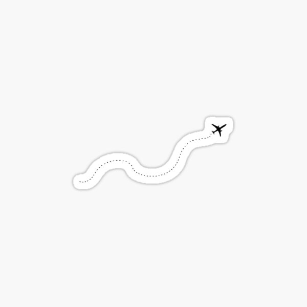 airplane path Sticker