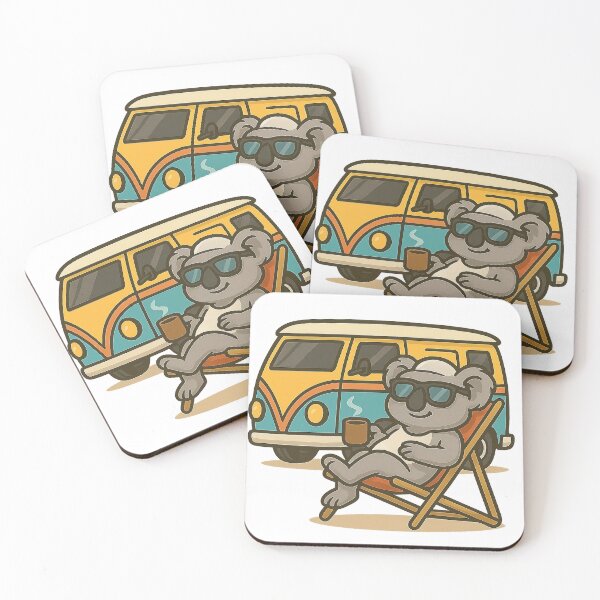 Item preview, Camping Van Gift – Koala in the Campervan designed and sold by philmar1.