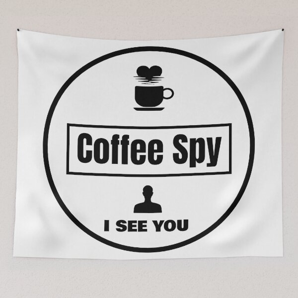 Item preview, Black and White Coffee Spy : Coffee Lover T-Shirt designed and sold by Felia001.