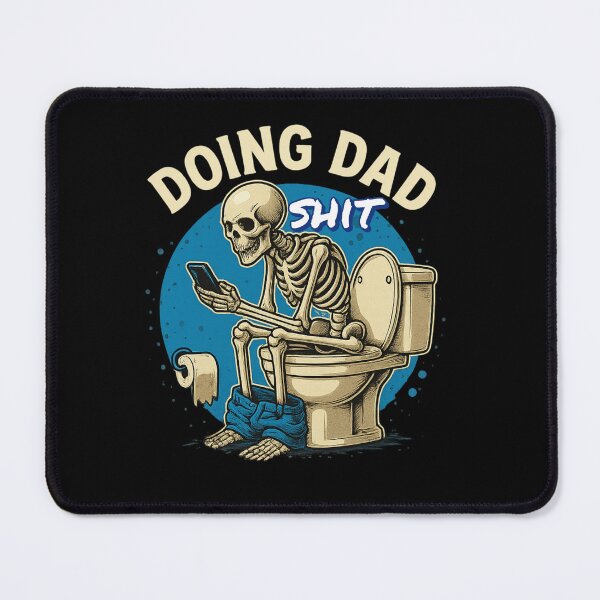 Item preview, Doing dad stuff shirt - funny skeleton on a toilet designed and sold by salimkaswiss.