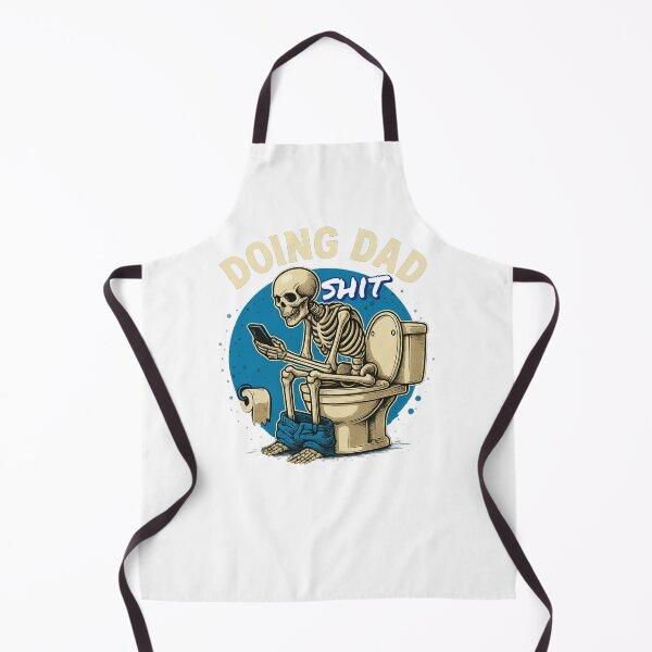 Item preview, Doing dad stuff shirt - funny skeleton on a toilet designed and sold by salimkaswiss.