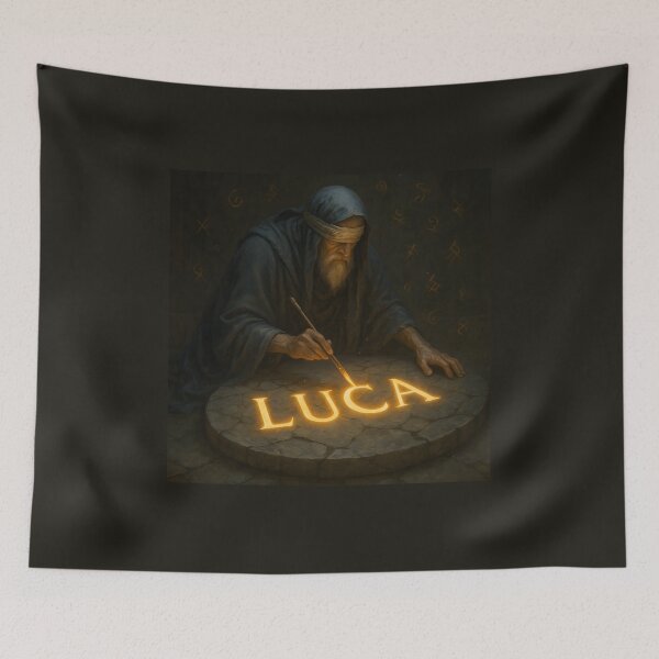 Item preview, LUCA Oracle Inscription – Divine Marble Ritual Name Art designed and sold by VoidBloom Studio.