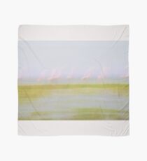 Pink and green hues nature abstract of pink flamingos in wetland Namibia. Scarf