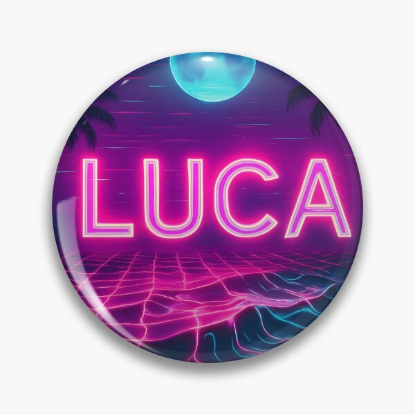 Item preview, LUCA Vaporwave Neon – Melting Grid Ocean Name at Midnight designed and sold by VoidBloom Studio.