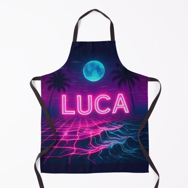 Item preview, LUCA Vaporwave Neon – Melting Grid Ocean Name at Midnight designed and sold by VoidBloom Studio.