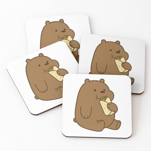 Item preview, Cute chunky brown bear with a burrito  designed and sold by TacoBearDesigns.