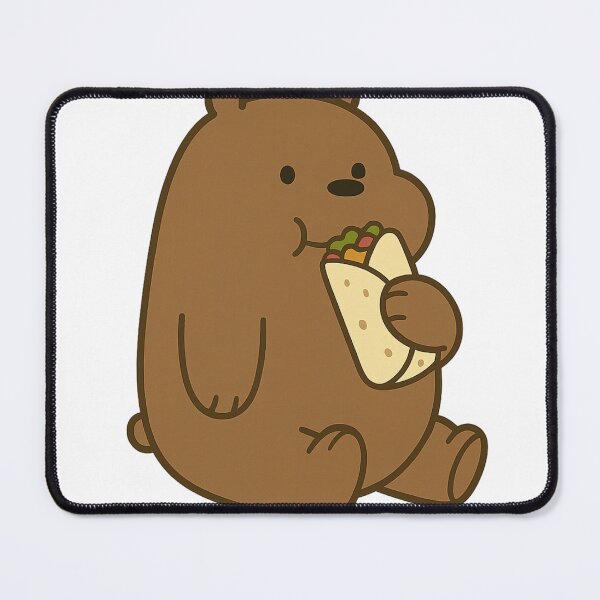Artikelvorschau, Süßer dicker Braunbär mit einem Burrito entworfen und verkauft von TacoBearDesigns.
