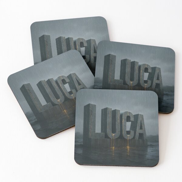 Item preview, LUCA Brutalist Monument – Rain-Weathered Concrete Name Design designed and sold by VoidBloom Studio.