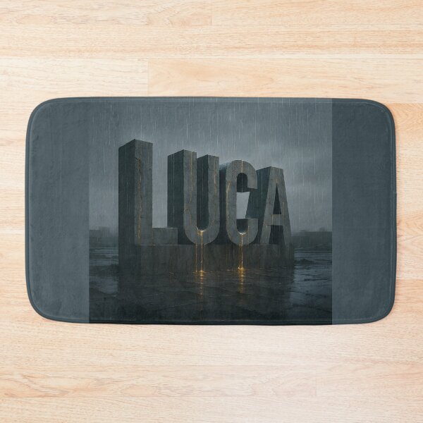 Item preview, LUCA Brutalist Monument – Rain-Weathered Concrete Name Design designed and sold by VoidBloom Studio.