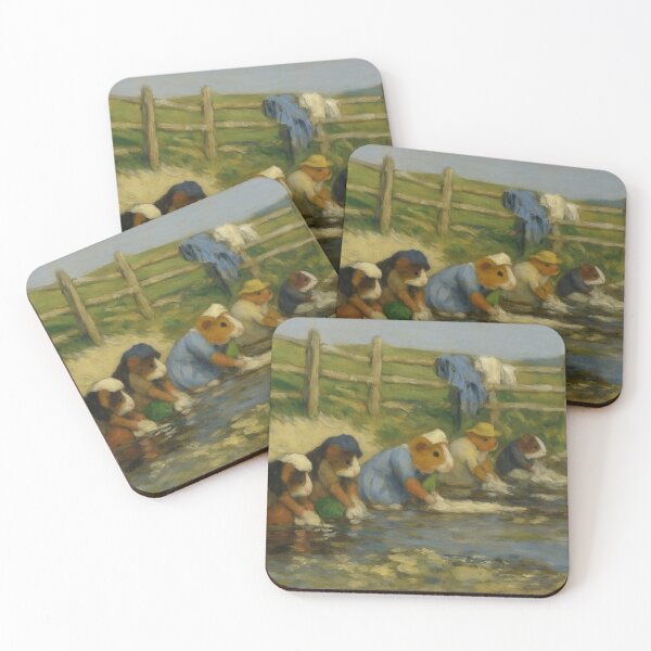 Item preview, Guinea Pig Laundresses by a Stream (After Boudin) designed and sold by gandolfwizard.