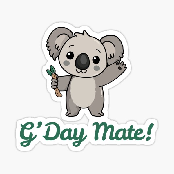 Item preview, G'Day Mate! - Australian Koala Holding Tree Branch designed and sold by POPDOTSHOP.