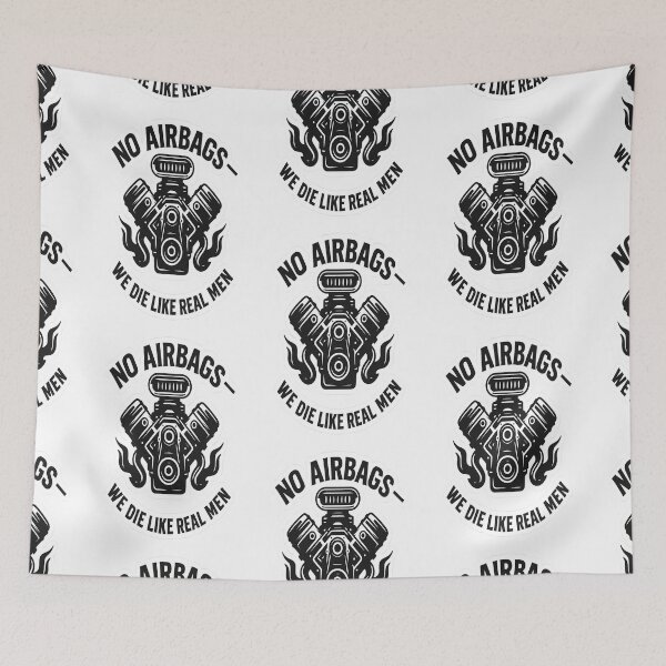 Item preview, No Airbags, We Die Like Real Men designed and sold by AmaroWheels.