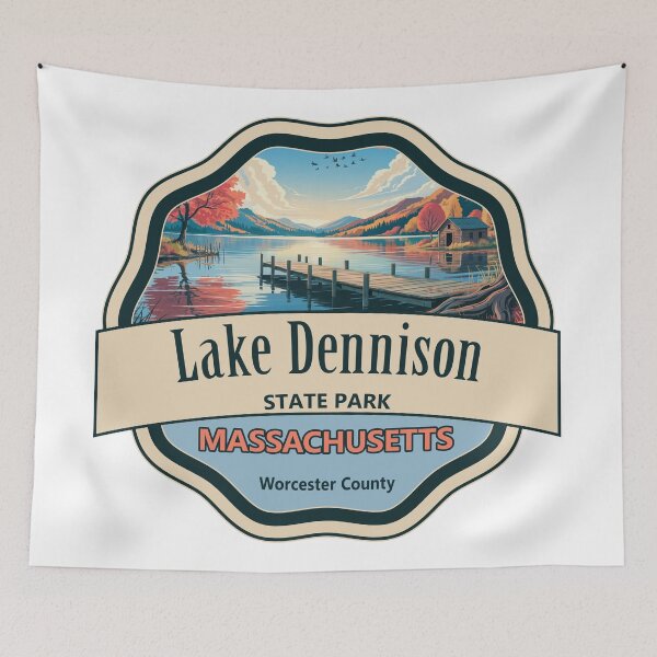 Item preview, Lake Dennison Recreation Area, Worcester County, Massachusetts designed and sold by Wanderful-roads.