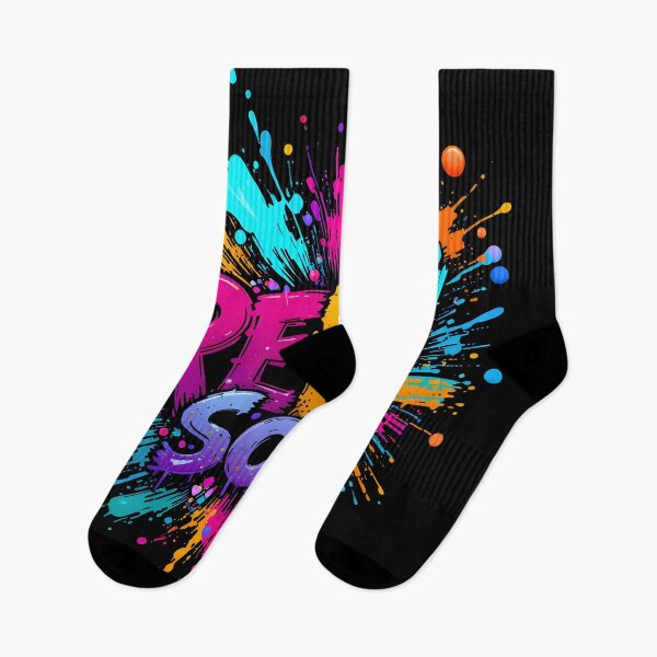 Item preview, REBEL SOUL - Bold 3D Paint Splatter Typography in Neon Colors designed and sold by BrushRushX.