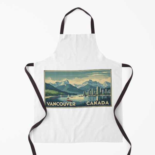 Item preview, Vancouver in retro style – Vintage coastal city design with mountains designed and sold by StormArte.