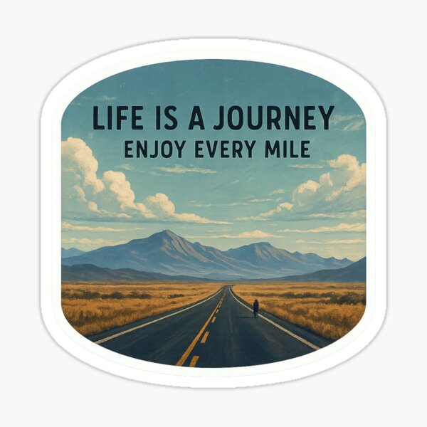 Item preview, Scenic Open Road Desert Mountain Travel Motivational Print designed and sold by KindaNiceStuff.