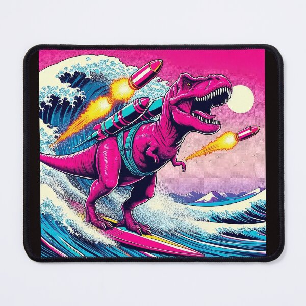 Item preview, T-Rex riding the Wave off Kanagawa designed and sold by Litmus.