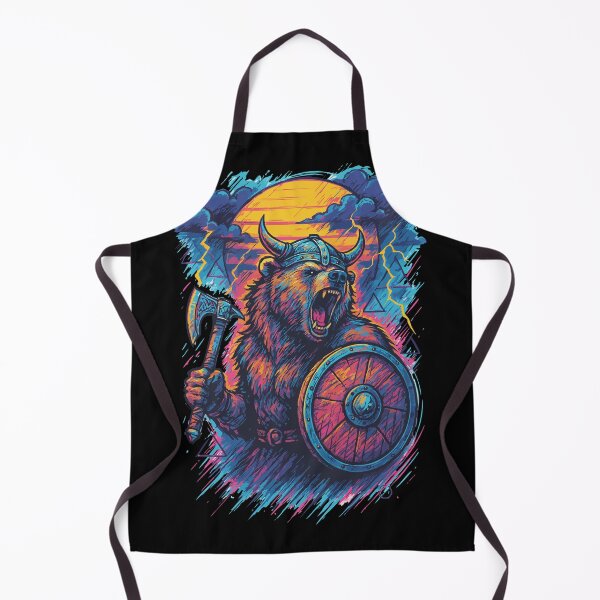 Item preview, Bear Berserker Viking Valhalla Norse Retro designed and sold by TomFrontierArt.
