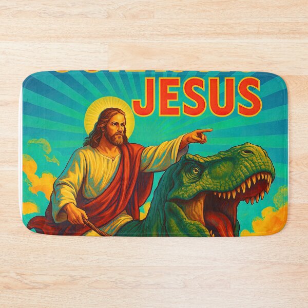 Item preview, Jurassic Jesus 3 Funny Dinosaur Meme Design designed and sold by Retr0Tshirts.