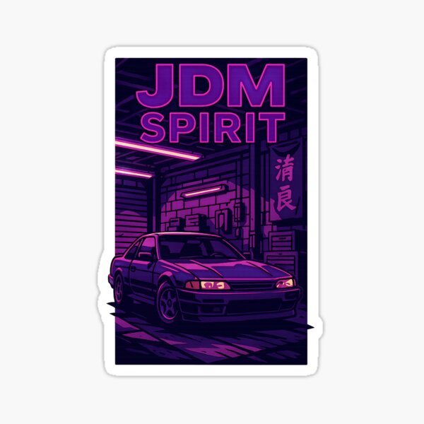 Item preview, JDM SPIRIT – Garage Glow Scene designed and sold by PosterFuel.