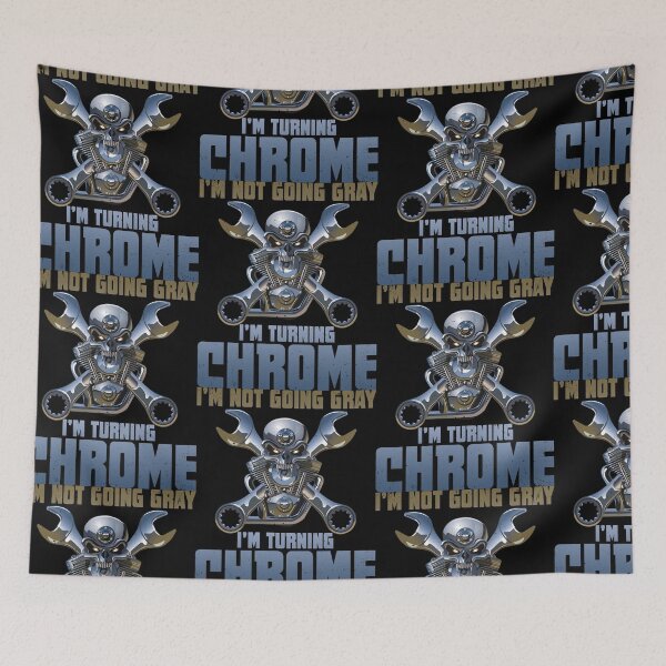 Item preview, Biker Motorcycle Im Not Going Gray Im Turning Chrome designed and sold by Danny Cuevas.