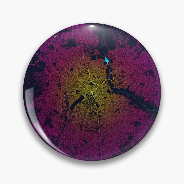 Item preview, Benin City Map of Edo, Nigeria - Neon designed and sold by deMAP.