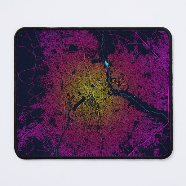 Item preview, Benin City Map of Edo, Nigeria - Neon designed and sold by deMAP.