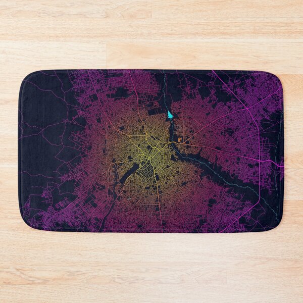 Item preview, Benin City Map of Edo, Nigeria - Neon designed and sold by deMAP.