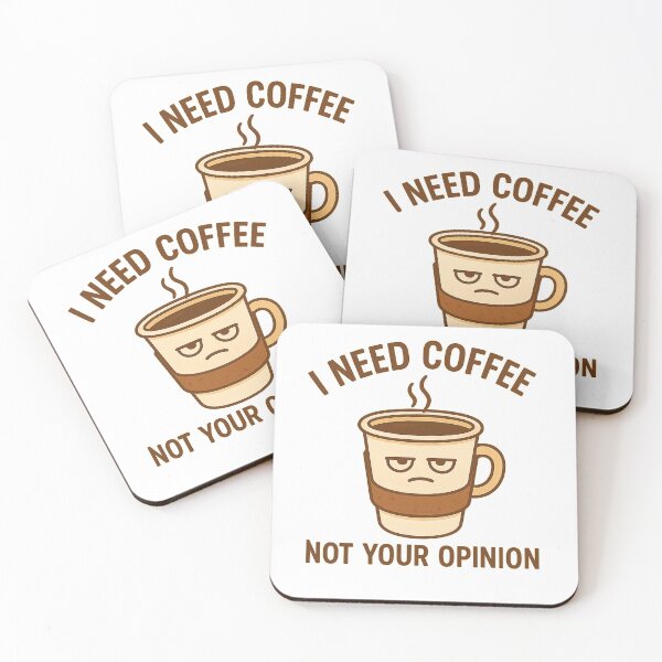 Item preview, I Need Coffee Not Your Opinion - Diseño de Taza Sarcástica de Café designed and sold by BistreaDesign.