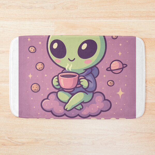 Item preview, Tea in Space Hits Different – Kawaii Alien Vibes designed and sold by Doostod.