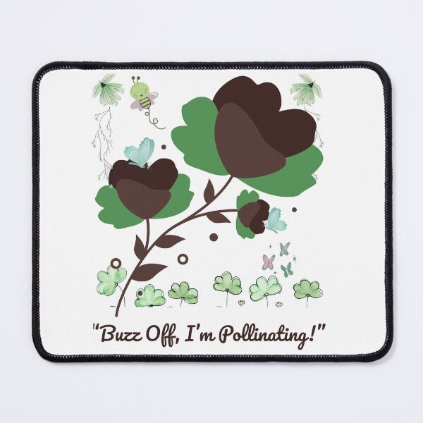 Item preview, Buzz Off, I'm Pollinating – Cute Bee & Butterfly Garden Humor Design designed and sold by Sriguru65.