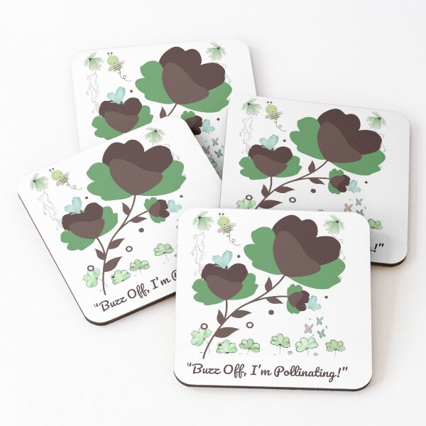 Item preview, Buzz Off, I'm Pollinating – Cute Bee & Butterfly Garden Humor Design designed and sold by Sriguru65.