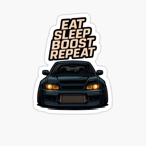 Item preview, EAT SLEEP BOOST REPEAT – Turbo Love designed and sold by PosterFuel.