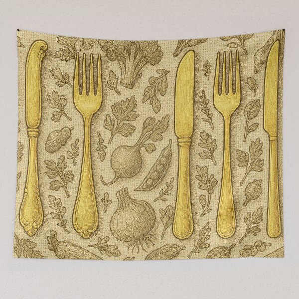 Item preview, Golden Fork meets Vegetable Poetry designed and sold by Sigtrix.
