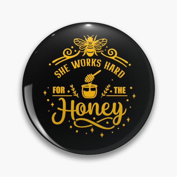 Item preview, She works hard for the Honey hard working Bee designed and sold by Trenddesigns24.