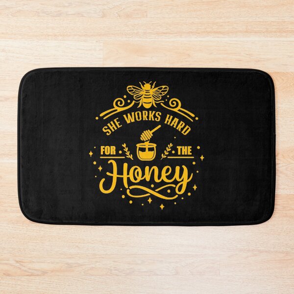 Item preview, She works hard for the Honey hard working Bee designed and sold by Trenddesigns24.