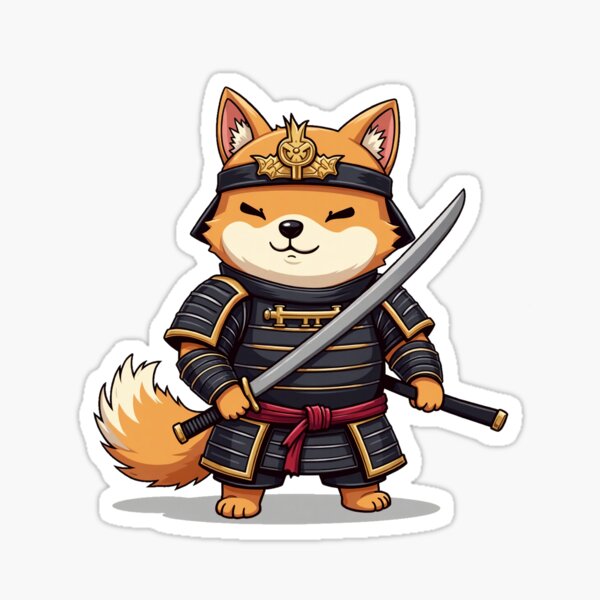 Item preview, Shiba Samurai – Brave Warrior Dog Art designed and sold by MzulhilmiZam.
