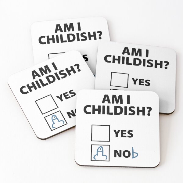 Item preview, Am I Childish? designed and sold by Angry Swan Designs.