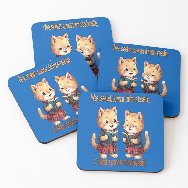 Item preview, Wee, Sleeket, Cowran, Tim’rous Beastie Cute Cat Burns Night designed and sold by taiche.