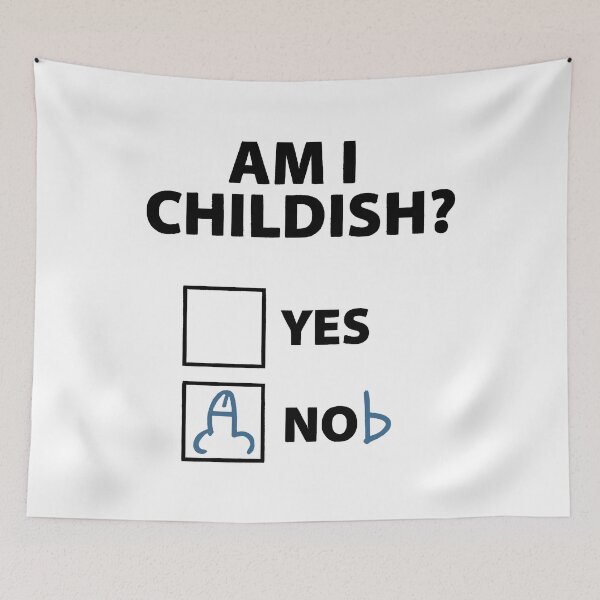 Item preview, Am I Childish? designed and sold by Angry Swan Designs.